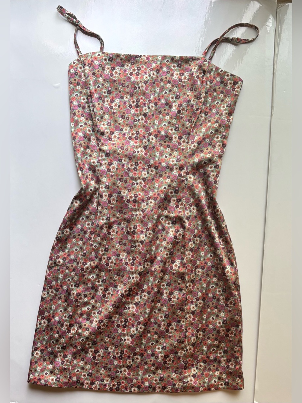 Sunday Best Aritzia shimmer floral satin mini dress slip style summer dress 2